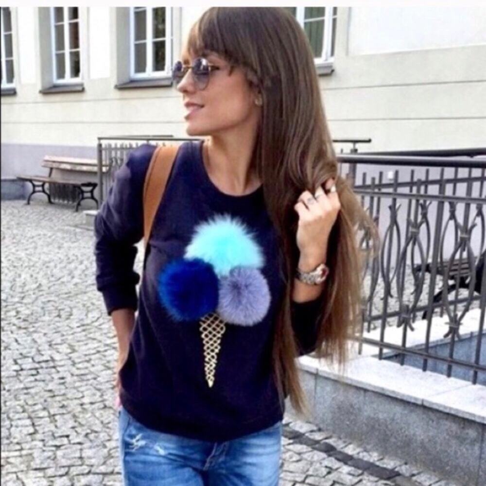 Pom Pom Ice Cream Cone Sweatshirt